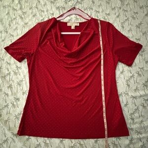 MK - cow neck - Red and Gold Sz M